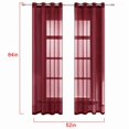 thumbnail image 2 of Coofit Sheer Curtain Solid Color All-match Translucent Window Gauze Window Panel, 2 of 10