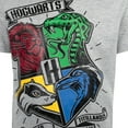 thumbnail image 2 of Harry Potter Gryffindor Hufflepuff Slytherin Ravenclaw Little Boys Graphic T-Shirt French Terry Shorts Set Gray/Maroon 7-8, 2 of 5