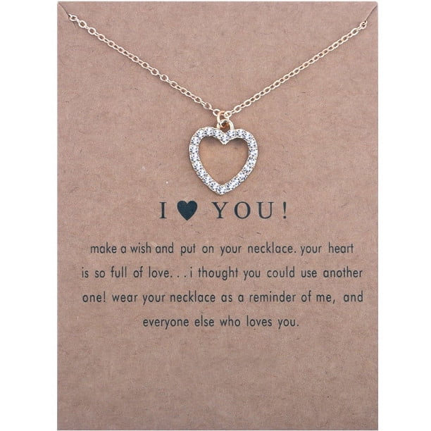 Xihbxyly Collar con Cadena de Clavícula de Circonita y Corazón de Melocotón, Joyería Personalizada, Regalo para Fiestas