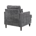 thumbnail image 3 of Xukmct Upholstered Armchair Club Chair with Wood Legs and Pillow, Modern Accent Chair for Living Room, Office, Gray, 3 of 9