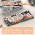 thumbnail image 4 of ATTACK SHARK K8 Wireless Mechanical Keyboard, Trip-Mode BT5.0/2.4G/Wired Gaming Keyboard 100 Keys Hot Swappable Red Switches Gasket RGB Keyboard with Number Pad for PC Gamers/Mac/Windows, 4 of 7