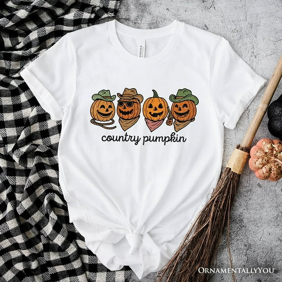 Country Pumpkin Rustic T-Shirt, Cute Fall Tee for Autumn Season