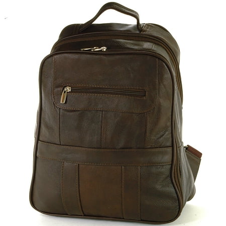 - Women's Leather Backpack Multiple Pocket Handbag Adjustable Strap Organizer Bag