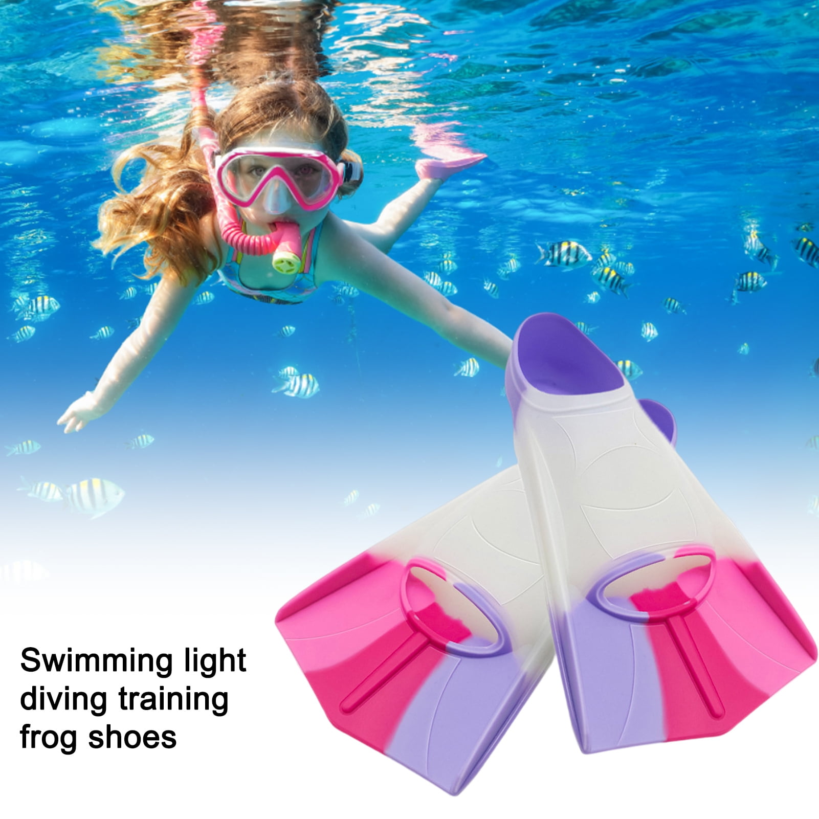 Trayknick Flexible Silicone Swimming Fins for Children Super Soft, Highly Elastic Swim
