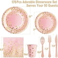 thumbnail image 2 of Servilletas Party Supplies AIRE, 175 unidades, chapadas en oro rosa, 2 of 6