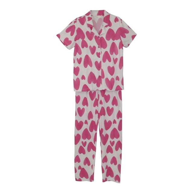 Pijama Pantalón Secret Treasures Talla 8 Cuello Sport Rosa