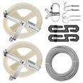 thumbnail image 3 of Clothesline Outdoor Kit, Wire Rope, 5-Inch Pulley, S-Type Divider, Tightener, Screw, Hook and Expansion Screw, 3 of 8