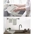 thumbnail image 5 of Buffalo Plaid Kitchen Dish Towels for Drying Dishes Set of 2, Slate Blue Grey Farmhouse Gingham Striped Waffle Weave Microfiber Hand Tea Bathroom Towels Quick Dry & Absorbent Towel 12x12, 5 of 7