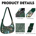 thumbnail image 2 of Hawaiian Floral Crossbody Bag for Women Colorful Tropical Leaf Corduroy Shoulder Purse with Adjustable Strap Beach Vacation Jungle Botanical Sling Bag, 2 of 5