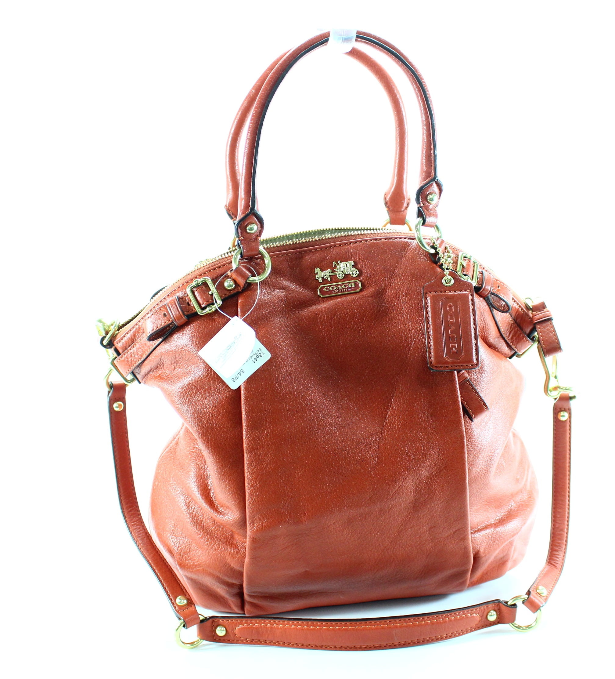 Coach - Coach NEW Lindsey Madison Convertible Orange Shoulder Bag Leather Purse - Walmart.com 