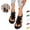 Black, variant on YOUYEDIAN Sandals for Women Summer Flat Sandals Fashion Comfortable Slippers Beach Open Toe Shoes(White)
