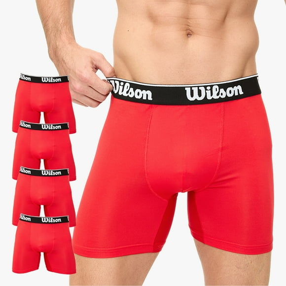 Bóxer Wilson Pack 4 Caballero Liso Transpirable