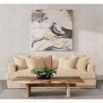 thumbnail image 6 of Sunset Trading Newport 94" Fabric Slipcovered Recessed Fin Arm Sofa in Tan, 6 of 8