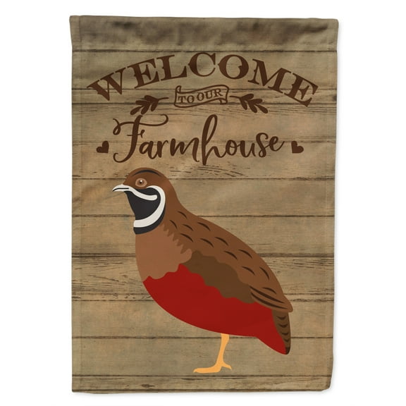 Caroline's Treasures CK6900GF Chinese Painted or King Quail Welcome Flag Garden Size , Small, multicolor