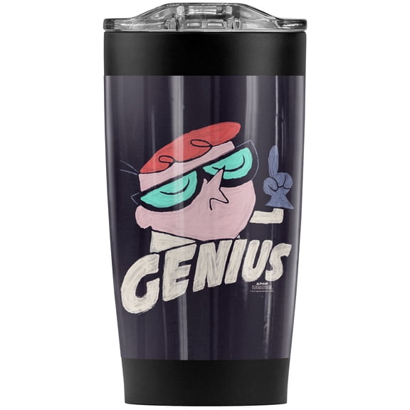 Dexter'S Laboratory/Genius Stainless Steel Tumbler 20 oz Coffee Travel Mug/Cup, Vacuum Insulated & Double Wall with Leakproof Sliding Lid | Great for Hot Drinks and Cold Beverages