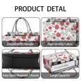 thumbnail image 4 of Large Capacity Tote Bag,Pioneer Flower Floral Print Pattern Handbag Fashion Luxury Tote Bag,15.7"x13"x 5.1" Inches,Laptop Compatible, 4 of 6