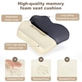 thumbnail image 6 of Memory Foam Seat Cushion - Ergonomic Office Chair Cushion with Anti-Slip Base for Sciatica, Tailbone & Hip Pain Relief, Breathable and Ideal for Office, Car, Gaming Chairs and Wheelchairs, 6 of 7