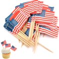 thumbnail image 7 of 100 American Flag Toothpicks Party Cupcake Decoration Sandwich Mini Food Picks, 7 of 7