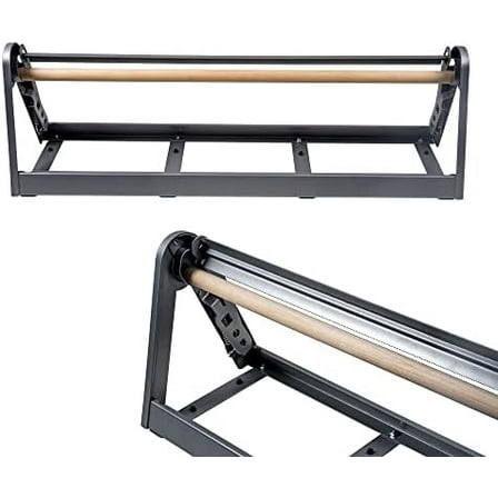 Paper Roll Cutter, Holder & Dispenser for Butcher Freezer Craft Paper Rolls 24", Great Butcher, Wrapping, Crafting Paper or Vinyl Roll Holder - Free Standing or Wall Mounted