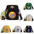thumbnail image 2 of Bolsos de hombro de lona de Sonic The Hedgehog, bolsos de mensajero con estampado de lindas figuras de dibujos animados, bolsos de almacenamiento para teléfono cuadrados pequeños de Anime Kawaii, 2 of 5