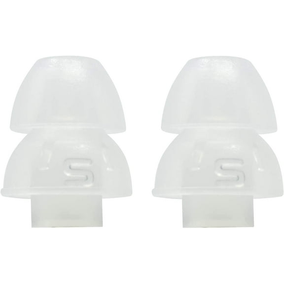 Etymotic Research Dual Flange Eartips for use with Etymotic Earphones - 3 Pairs Small (9mm Outer Width), Clear
