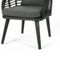 thumbnail image 6 of GDF Studio Achill Outdoor Wicker Club Chairs with Cushions, Set of 2, Gray, Dark Gray, and Black, 6 of 8