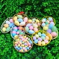 thumbnail image 3 of Famyfamy Cartoon Egg Multicolor Diy With Basket For DIY Crafts Home Decorations Colorful Simulation Easter Eggs, 3 of 11