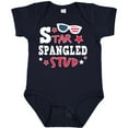 thumbnail image 3 of Inktastic Star Spangled Stud with Sunglasses and Stars Boys Baby Bodysuit, 3 of 5