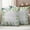 White Green, variant on Eucalyptus Leaves Outdoor Waterproof Pillow Covers, Summer Pastoral Botanical Gray Wooden Decorative Square Throw Pillowcase Sofa Cushion Sham for Patio/Couch/Chair, 18"x18" 2 Pack