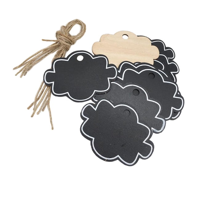 10 Unidades Shabby Chic Mini Forma Colgando Pizarra Pizarra Con Cuerda Memo Tablero De Anuncios licencia De Del Número Precio Etiquetas De Precio - Un Lado Macarena Pizarra de pizarra colgante