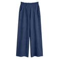 thumbnail image 6 of SwiftWear Women's High Waist Linen Wide Leg Pants Casual Summer Beach Palazzo Trousers with Pockets, Comfortable Loose Fit & Breathable Fabric, 6 of 6