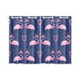 thumbnail image 3 of MKHERT Flamingos Heart Window Curtain Kitchen Curtain 26x39 inch,Two Piece, 3 of 3
