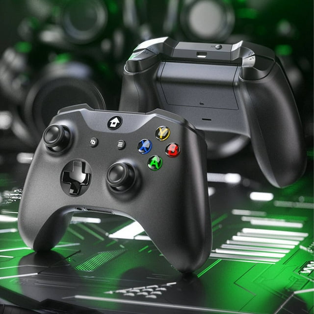 YOPTOP Manette Filaire pour Xbox Manette Pc Ultra Réactive Joystick de Jeu Conçu avec Précision Performance Immersive Manette de Jeu pour Xbox Filaire Vert,Noir