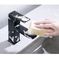 thumbnail image 4 of ZHAOCHENG Grifo de baño ZTFORUS de acero inoxidable negro con manija cuadrada, mezclador de lavabo, agua fría y caliente, grifo de lavado de manos desmontable., 4 of 5