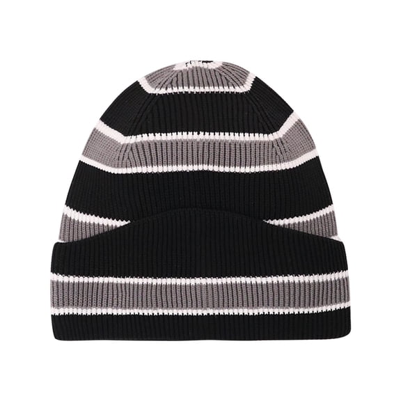 Oalirro Unisex Beanies Hats Christmas Gifts Fashion Striped Beanie Cuffed Winter Warm Cozy Rib Knit Hat Hiking Skiing Climbing Casual Outdoor