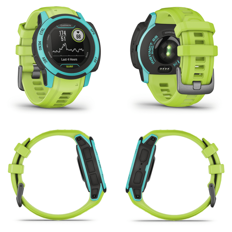 Garmin Instinct 2S Surf Edition GPS Rugged Outdoor Smartwatch, Waikiki with  Multi-GNSS Support, Activity Profiles with Wearable4U Power Bundle 