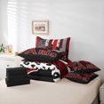 thumbnail image 5 of Homewish Red Eiffel Tower Bedding Comforter Set 7pcs, Romantic Valentines Day Queen Bedding Sets, Chic Leopard Zabra Print Reversible Queen Sheet Sets, Luxury Bedroom Decor, 5 of 7