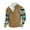 Khaki, variant on Jackets for Men Western Aztec Ethnic Print Vintage Top Long Sleeve Shirt Stand Collar Zip Up Pullover Coat Western Country Sweatshirts for Men