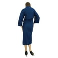 thumbnail image 2 of Bimba Women Long Solid Belt Robe Soft Modal Cotton Wrap Round Plain Bath Robe, 2 of 7
