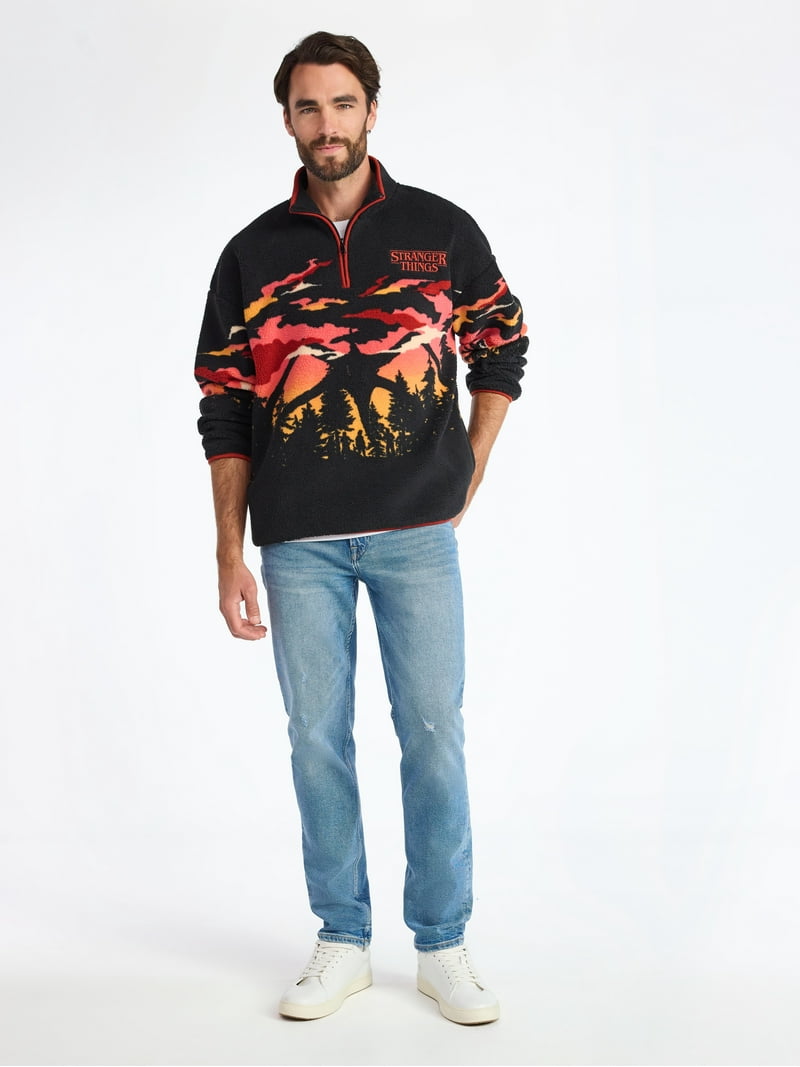 Netflix Stranger Things Logo Men's & Big Men's Faux Shearling