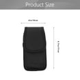 thumbnail image 6 of FENGGUIQU Black Nylon Waist Phone Bag with Carabiner for Hiking Travel and Outdoor Storage, 6 of 6