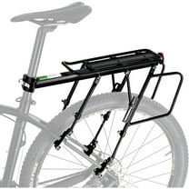 ROCKBROS Rear Bike Rack, Quick Release Bike Cargo Rack, 55LB Load Capacity Bicycle Rear Rack, Adjustable Aluminum Alloy Bike Carrier Rack for 26”-29” MTB, Road Bike, E-Bike