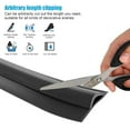 thumbnail image 3 of Topboutique Carpet Transition Strip 2m/6.6ft Flexible Carpet Edge Trim Rug Edge Protector Carpet Edge Trimming for Home Kitchen Doorway,Black, 3 of 6