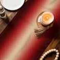 thumbnail image 3 of Dark Red Ombre Table Runner 48 Inches, Modern Yellow Gradient Farmhouse Art Bed Runner Dresser Scarves Tabletop for Indoor Outdoor Parties/Ceremony/Banquet, 13" x 48", 3 of 8