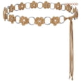 thumbnail image 7 of JASGOOD Womens Boho Braided Belt Western Cowgirl Flower Waist Belt for Dresses, Khaki, 170cm, 7 of 7