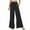 Black, variant on Beach Pants for Women Wide Leg Boho Pants with Pockets Palazzo High Waisted Vacation Trousers Lace Flowy Summer Outfits