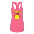 thumbnail image 2 of Wild Bobby, Tennis Mom Cute Bow Ribbon Tennis Ball, Mother's Day, Women Racerback Tank Top, Hot Pink, Medium, 2 of 3
