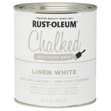 2-Pack Of 1 Qt Rust-Oleum 285140 Linen White Chalked Ultra Matte Paint