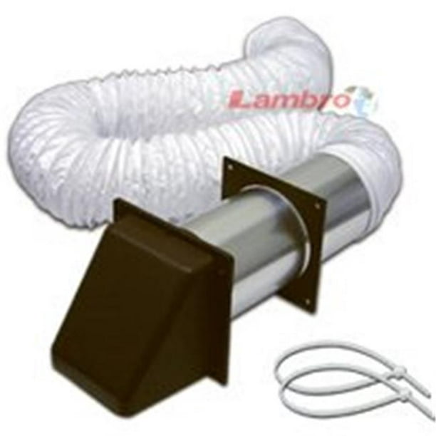 Lambro Industries 207B 4 x 8 Brun Flex Vinyle Évent Kit