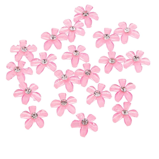 20 Piezas de Costura Posterior Decoración de Imitación para Ropa y Zapatos Soledad Rosado